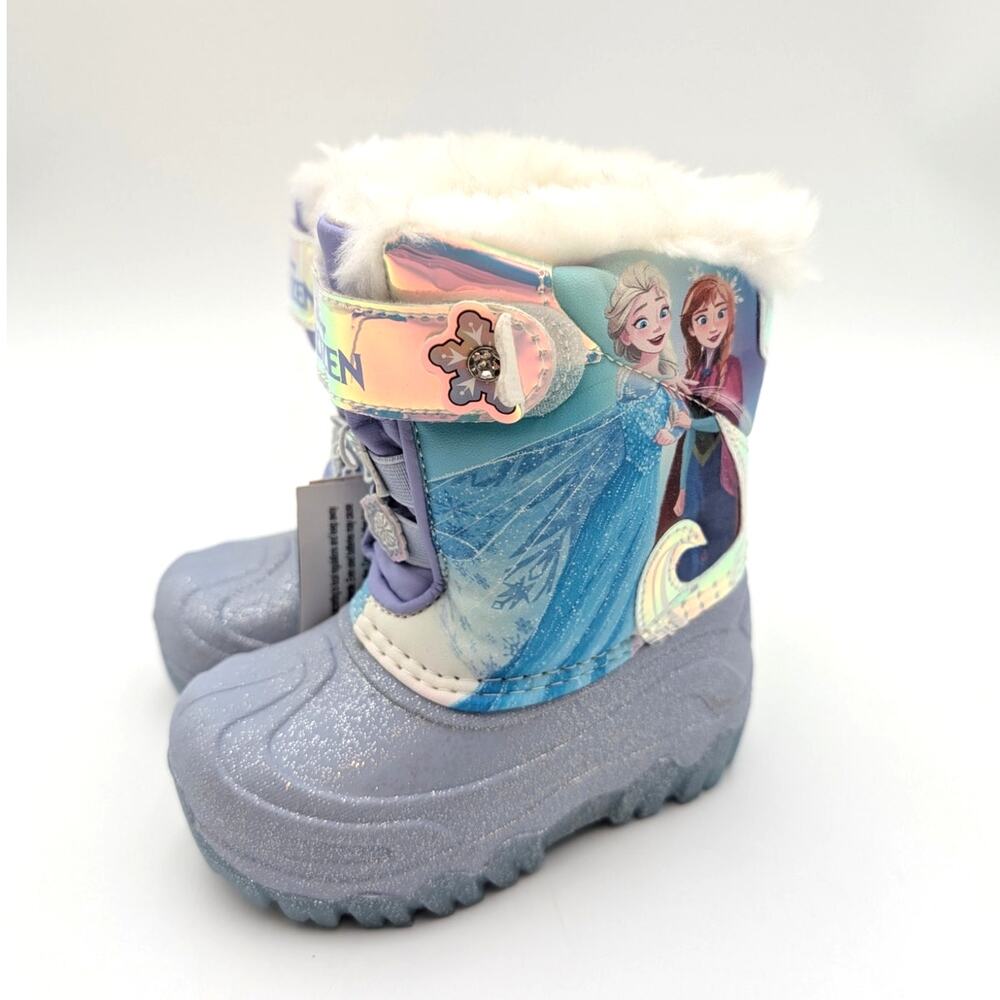 Disney's Frozen 2 Anna & Elsa Toddler Girls Faux Fur Winter Boots Size US7D